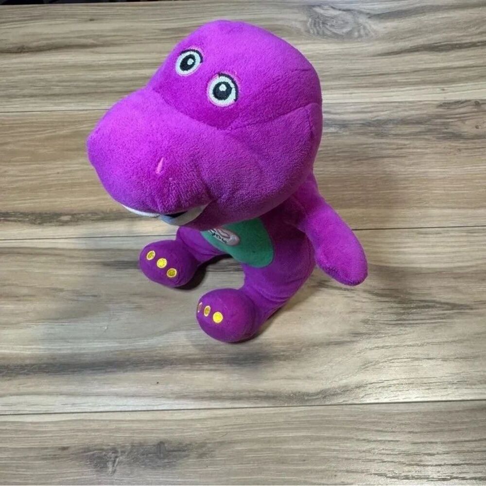Lyons Singing Barney Purple Dinosaur Stuffed Plush Toy Kidcore Nursey Character